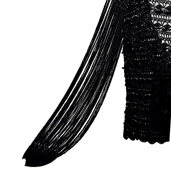 JULIEN MACDONALD black knit cardigan sweater. - Picture 2 of 5
